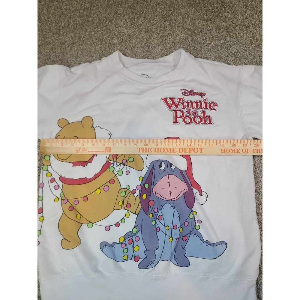 Disney Winnie The Pooh Holiday Sweatshirt XS oversized